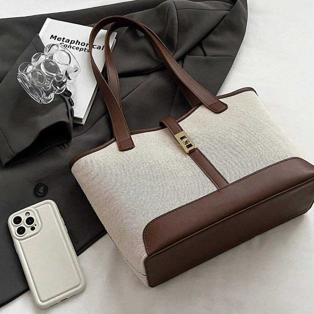 Multicolor Casual Women's Business Foldable Dual Strap Tote Bag